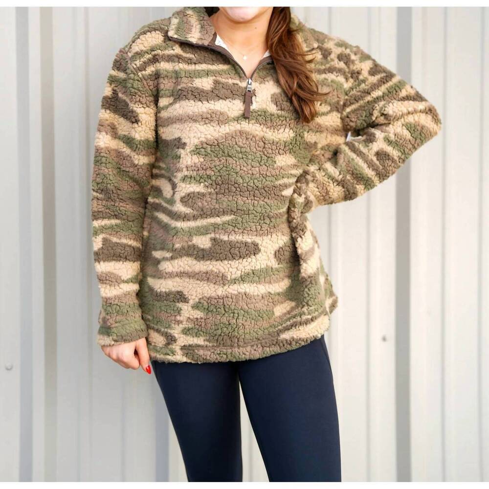 NEW OLIVER & OTIS teddy pullover jacket in camo